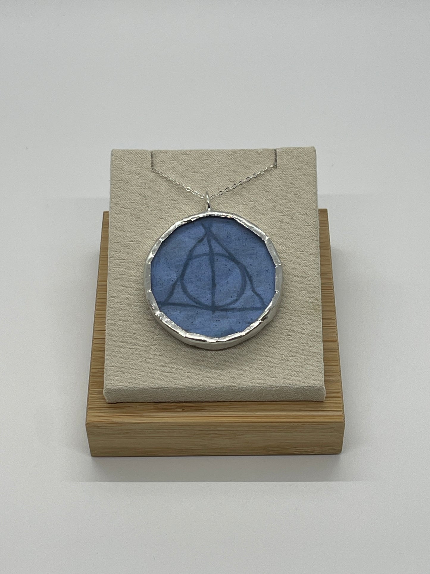 Stained Glass, Literary Necklace: The Deathly Hallows