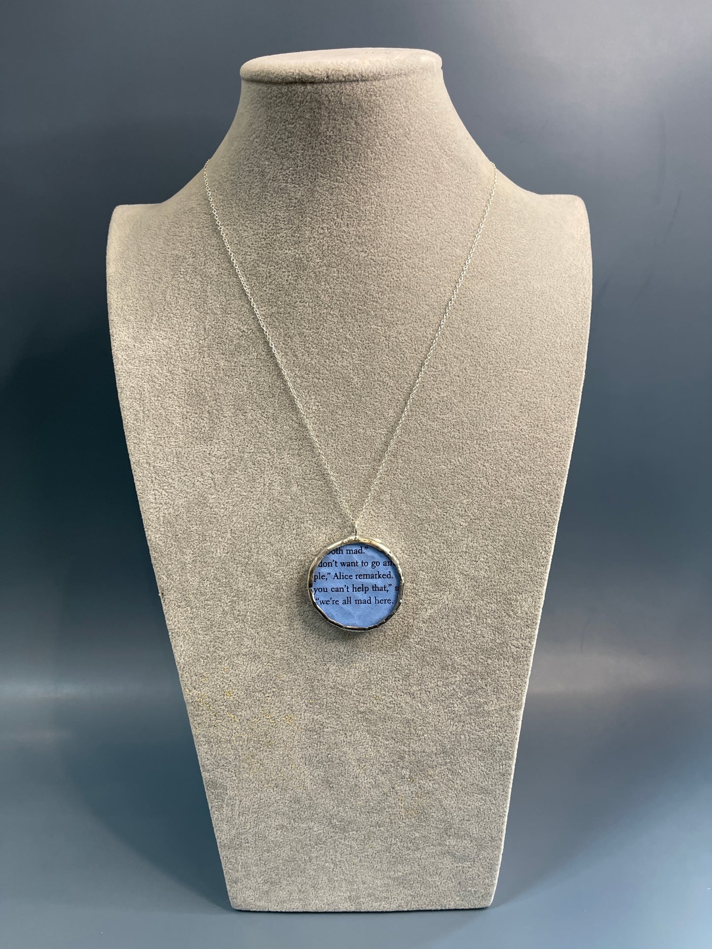 Stained Glass, Literary Necklace: Cheshire Cat