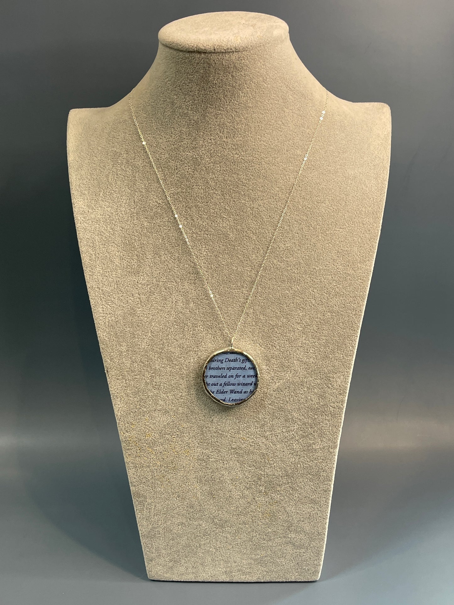 Stained Glass, Literary Necklace: The Deathly Hallows
