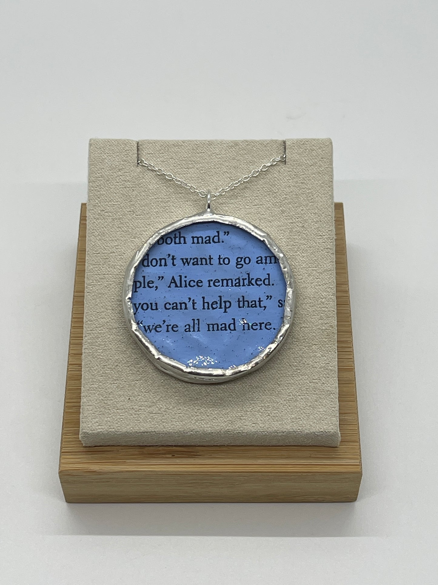 Stained Glass, Literary Necklace: Cheshire Cat