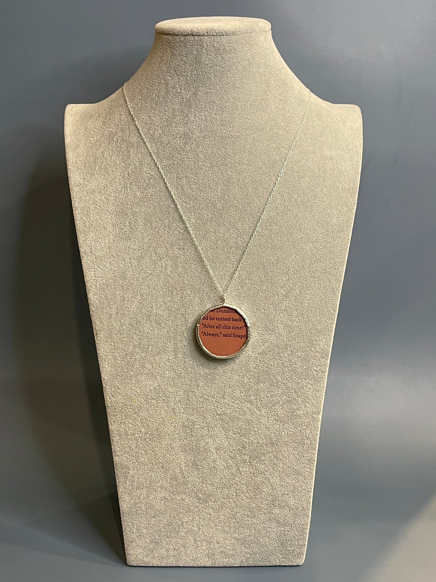 Stained Glass, Literary Necklace: Always; The Deathly Hallows
