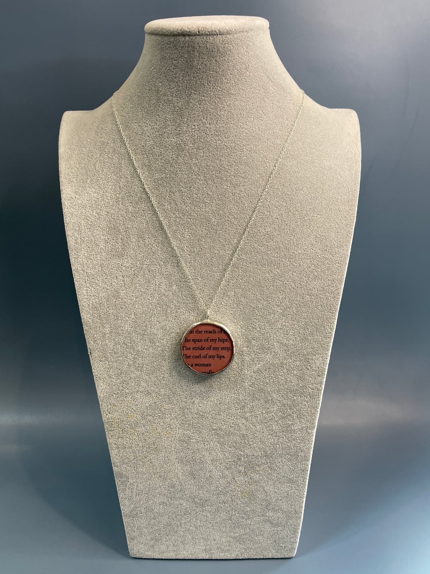 Stained Glass, Literary Necklace: Phenomenal Woman