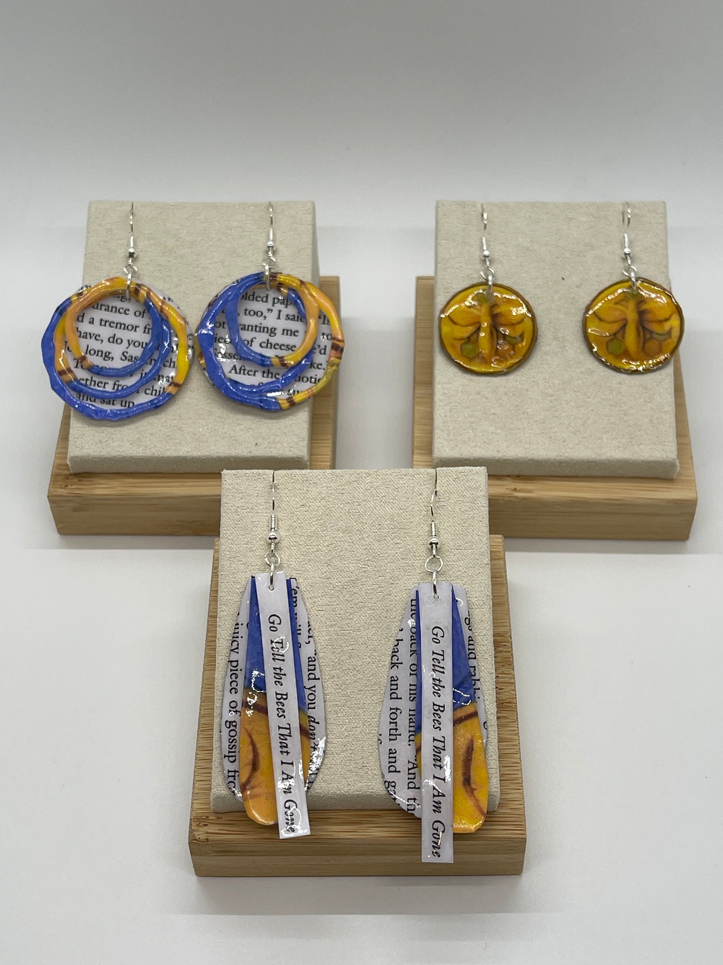 Literary Earrings: Go Tell the Bees that I am Gone