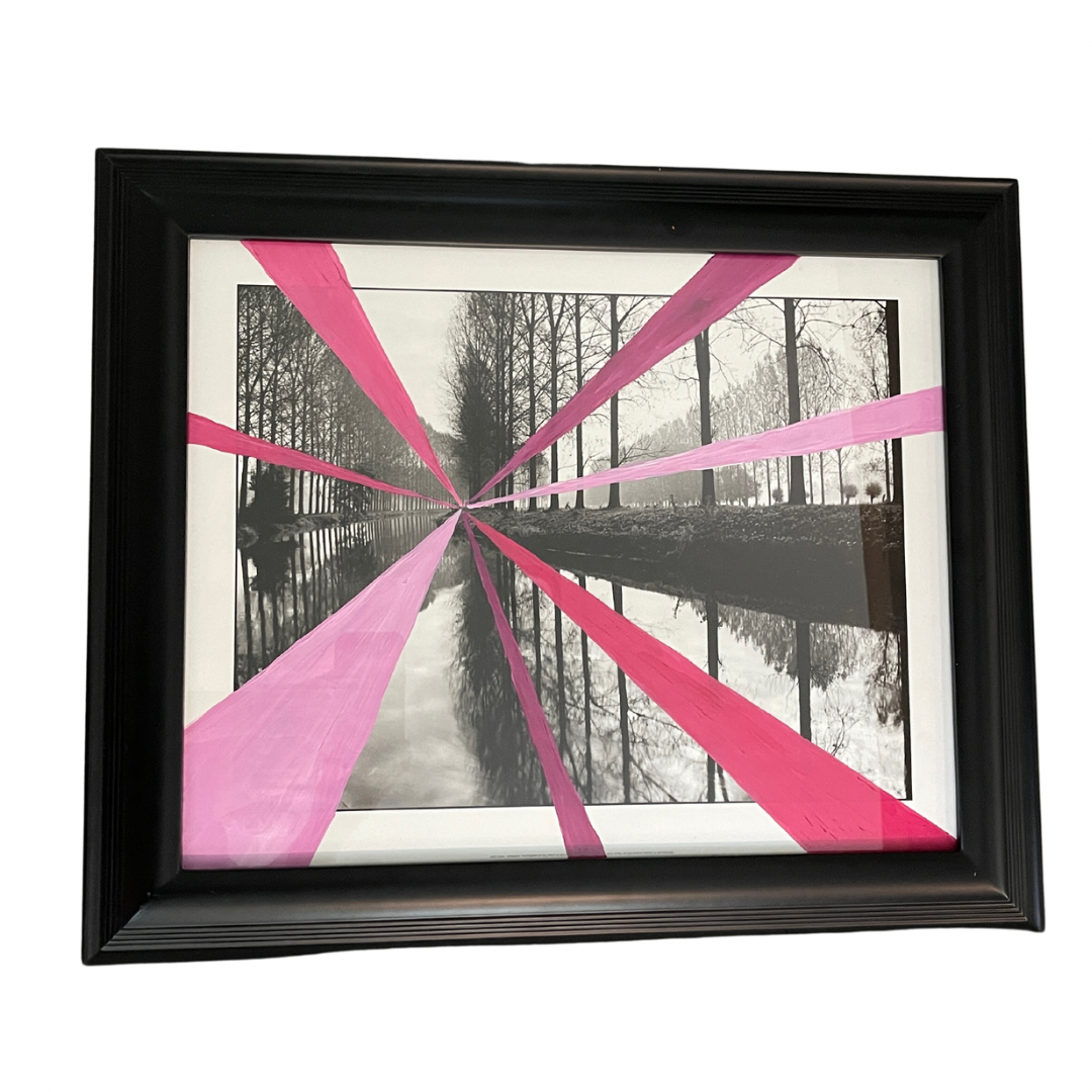 Upcycled Art: Black and White Landscape