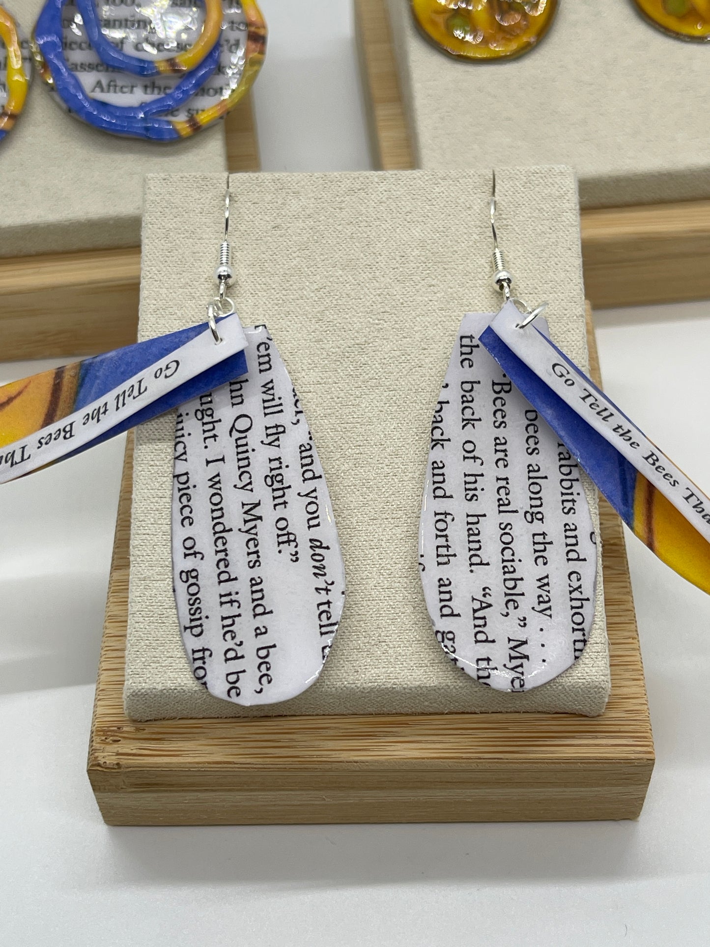 Literary Earrings: Go Tell the Bees that I am Gone