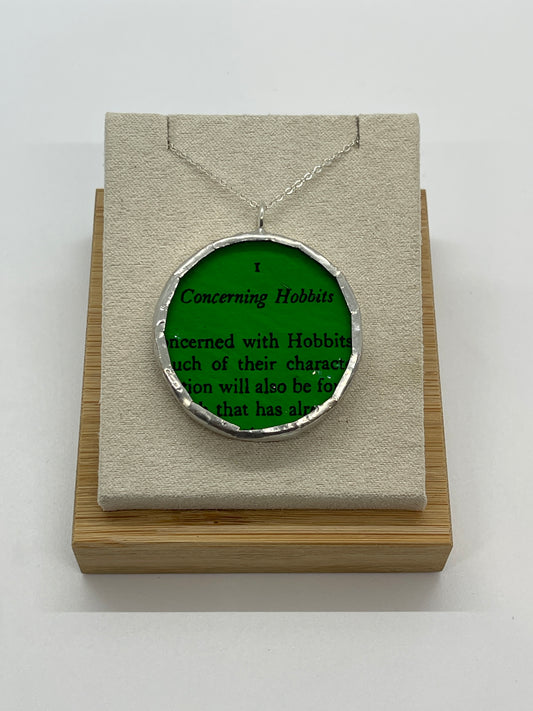 Stained Glass, Literary Necklace: Concerning Hobbits
