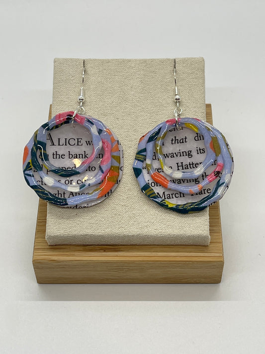 Literary Earrings: Colorful Alice