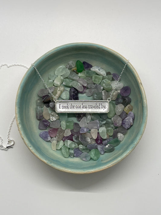 Literary Necklace: Less Traveled By