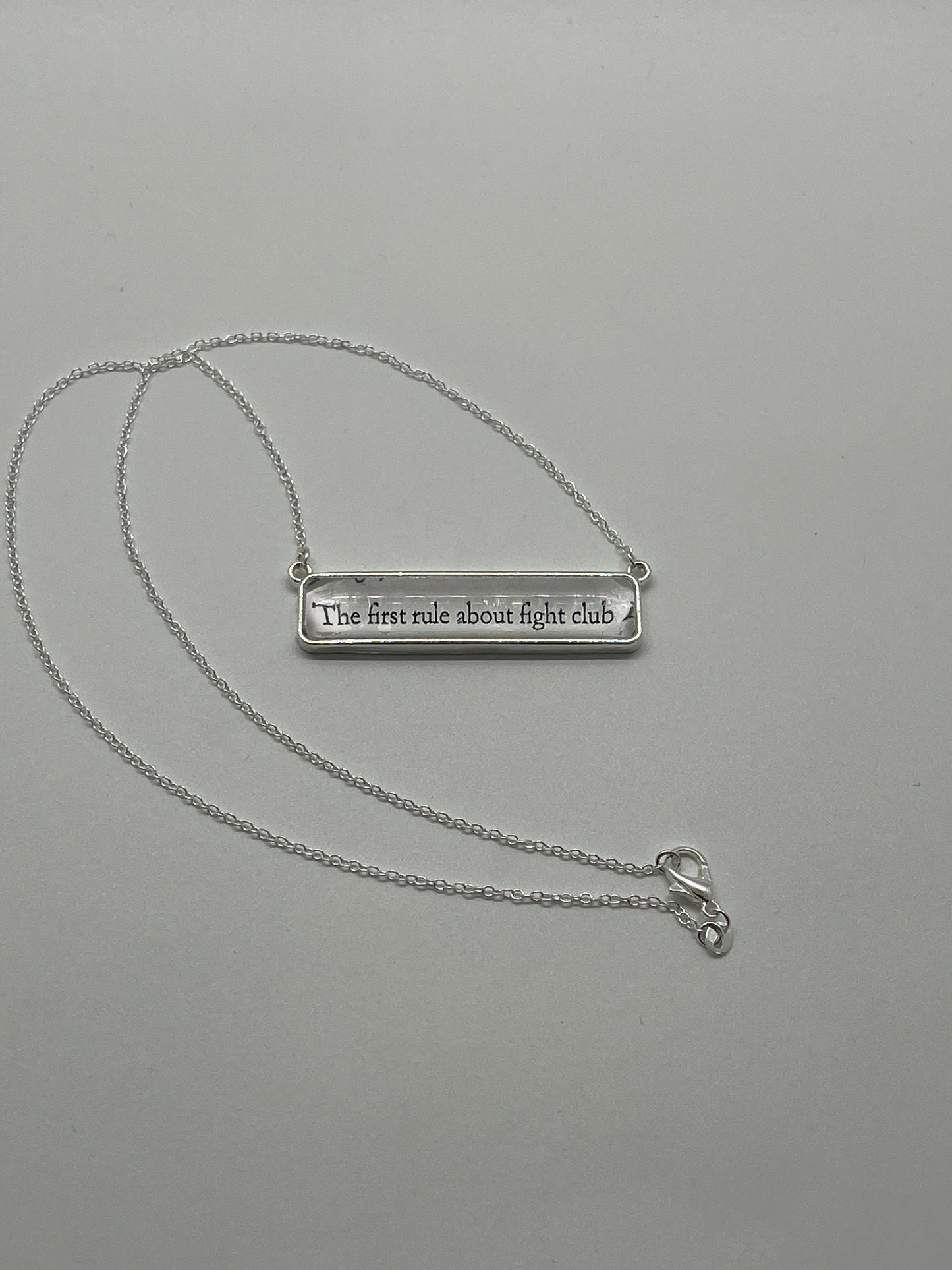 Literary Necklace: First Rule of Fight Club