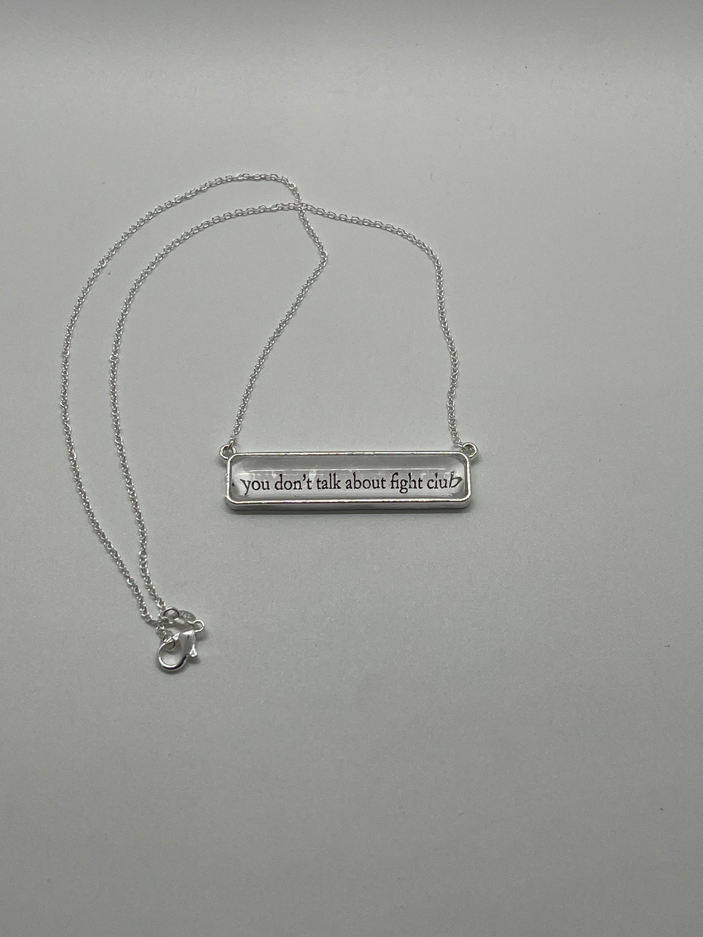 Literary Necklace: You Don’t Talk About Fight Club